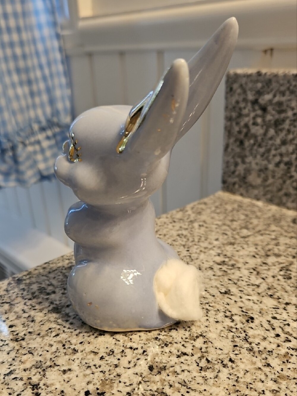VTG 60s Blue Bunny Cotton Ball Dispenser - Picture 2 of 7